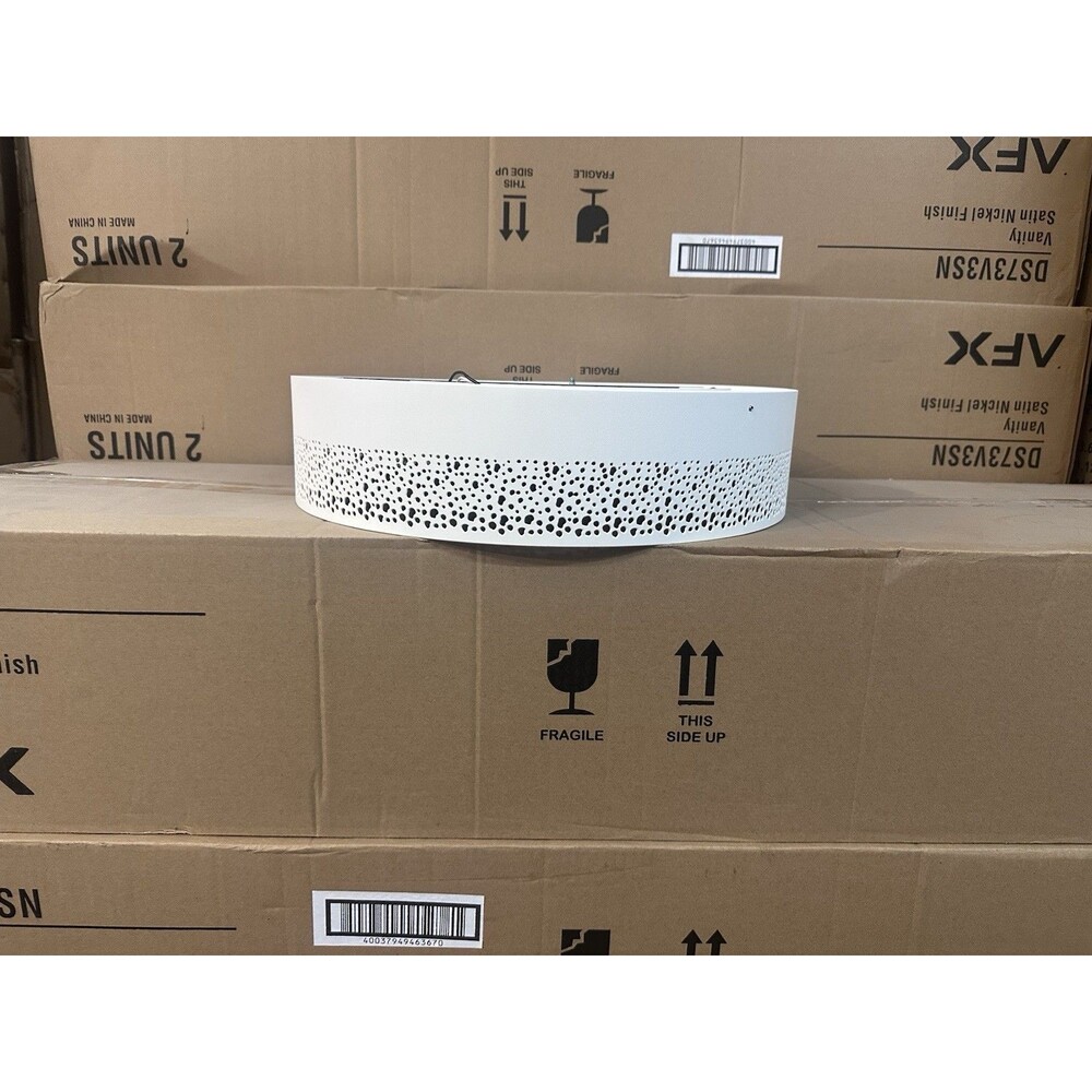 ASHF1626L30D1WH 16 Ash LED Flush Mount White Finish Frosted White Acrylic LED
